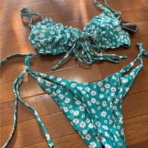 Zaful Floral Print Bikini Set